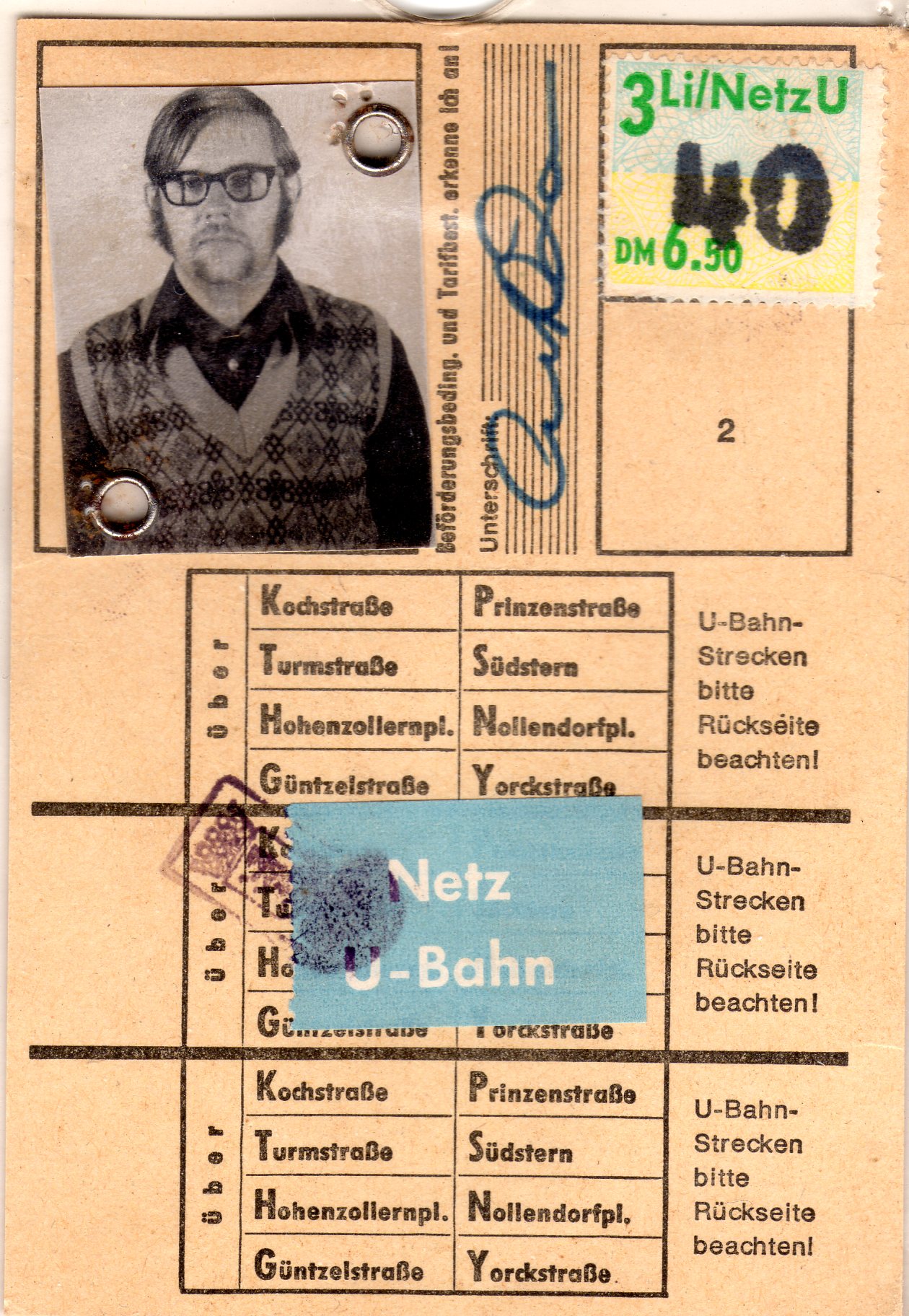COL Rocky Doc Farr Berlin Subway Pass